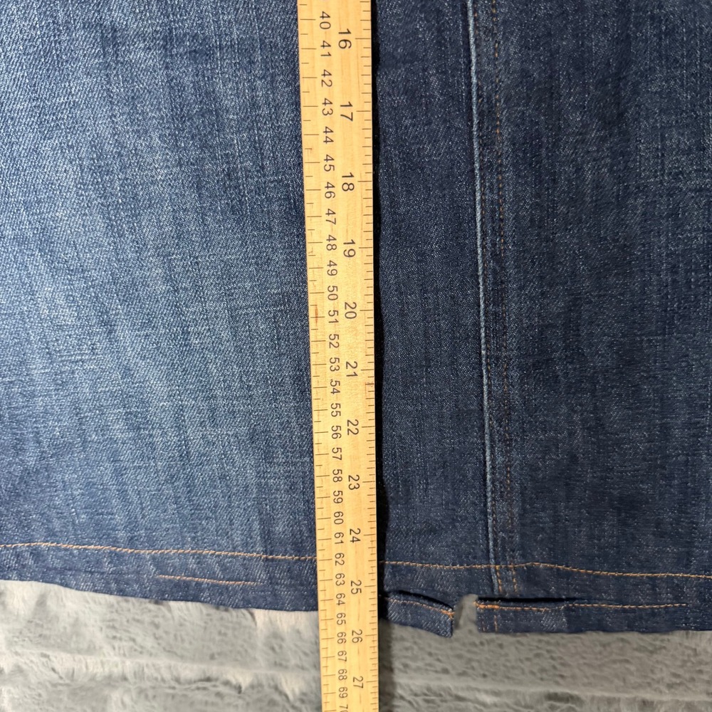 Lauren Ralph Lauren Denim Skirt Women 10 Dark Blue Cotton Pencil Knee Length - Picture 4 of 10